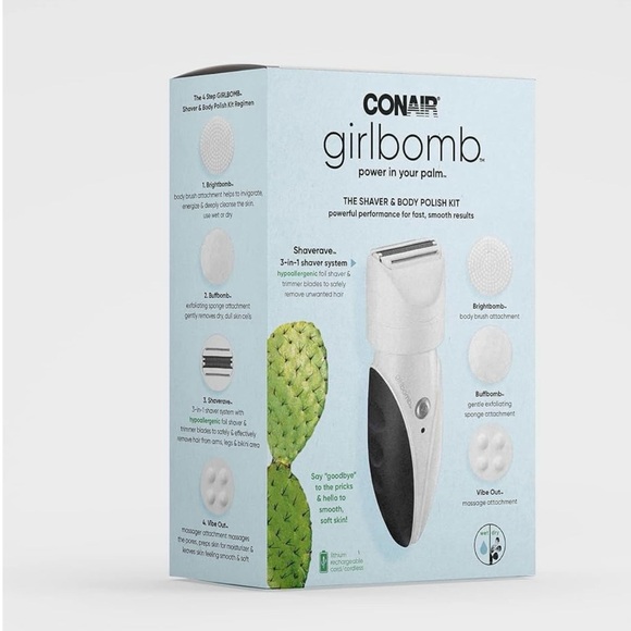 Conair Girbomb Accessories - Conair Girlbomb Shaver & Body Polish Kit in White and Black